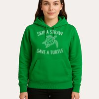 Skip A Straw Save A Turtle Hoodie
