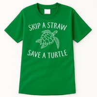 Skip a Straw Save a Turtle Tall T-Shirt