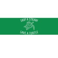 Skip A Straw Save A Turtle Bumper Sticker