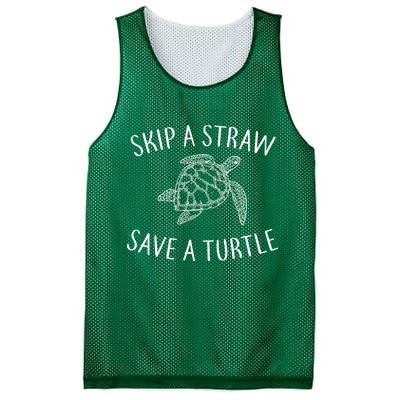 Skip A Straw Save A Turtle Mesh Reversible Basketball Jersey Tank