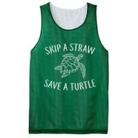 Skip A Straw Save A Turtle Mesh Reversible Basketball Jersey Tank
