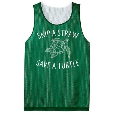 Skip a Straw Save a Turtle Mesh Reversible Basketball Jersey Tank