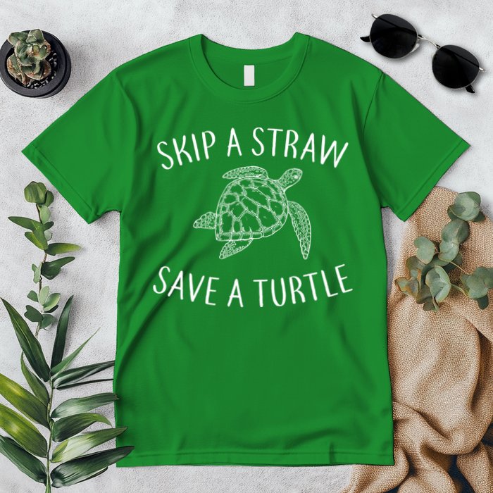 Skip A Straw Save A Turtle Premium T-Shirt