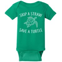 Skip A Straw Save A Turtle Baby Bodysuit