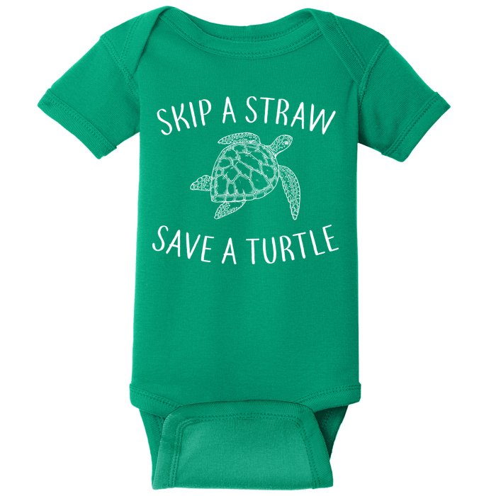 Skip A Straw Save A Turtle Baby Bodysuit