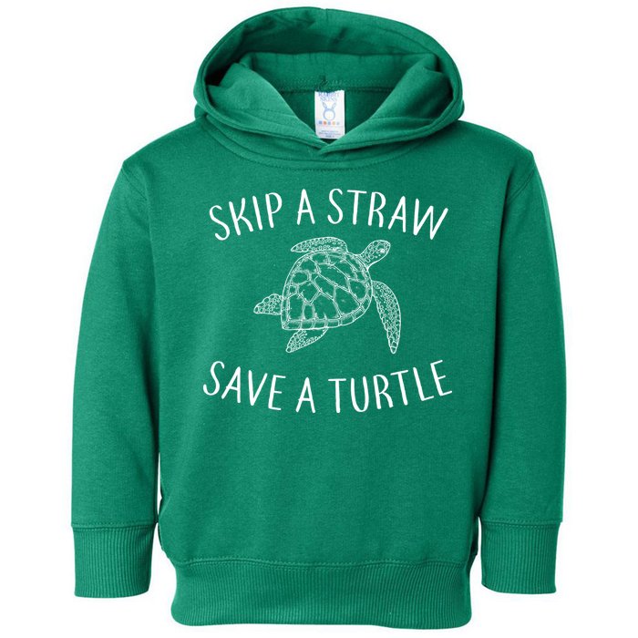 Skip a Straw Save a Turtle Toddler Hoodie