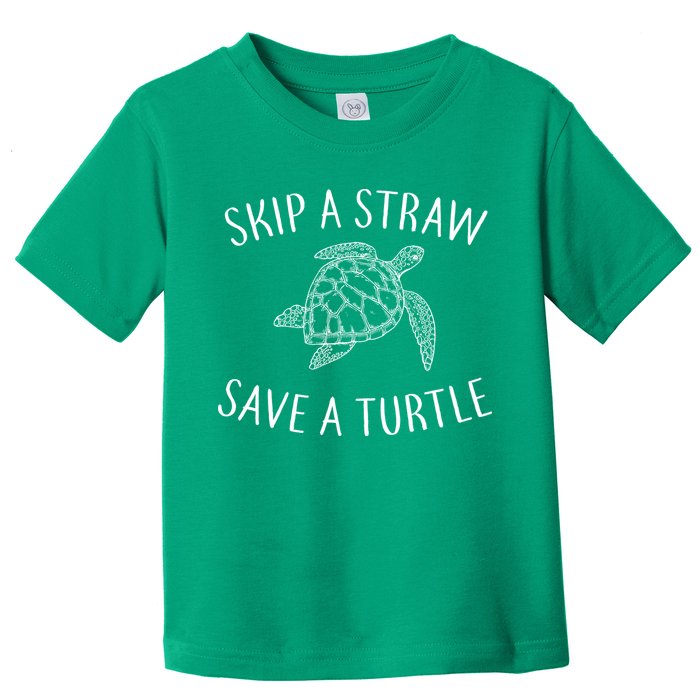 Skip A Straw Save A Turtle Toddler T-Shirt