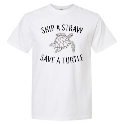 Skip a Straw Save a Turtle Garment-Dyed Heavyweight T-Shirt