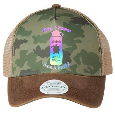 Skip A Straw Save A Turtle Sksksks Legacy Tie Dye Trucker Hat
