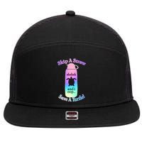Skip A Straw Save A Turtle Sksksks 7 Panel Mesh Trucker Snapback Hat