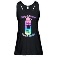 Skip A Straw Save A Turtle Sksksks Ladies Essential Flowy Tank