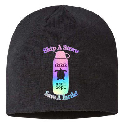 Skip A Straw Save A Turtle Sksksks Sustainable Beanie