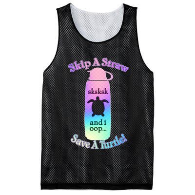 Skip A Straw Save A Turtle Sksksks Mesh Reversible Basketball Jersey Tank