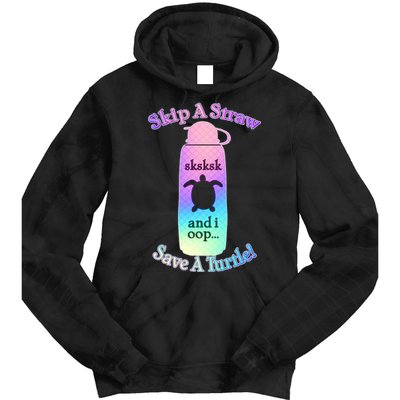 Skip A Straw Save A Turtle Sksksks Tie Dye Hoodie