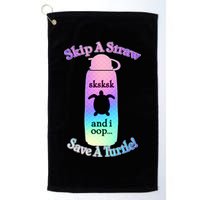Skip A Straw Save A Turtle Sksksks Golf Towel