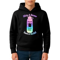 Skip A Straw Save A Turtle Sksksks Kids Hoodie
