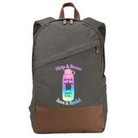 Skip A Straw Save A Turtle Sksksks Cotton Canvas Backpack