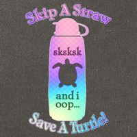 Skip A Straw Save A Turtle Sksksks Cotton Canvas Backpack