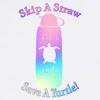 Skip A Straw Save A Turtle Sksksks Garment-Dyed Sweatshirt