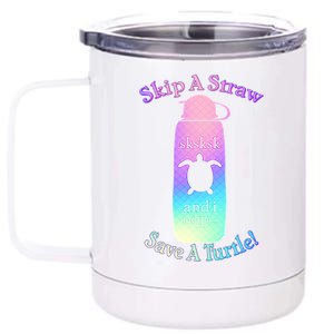 Skip A Straw Save A Turtle Sksksks 12 oz Stainless Steel Tumbler Cup