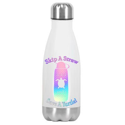 Skip A Straw Save A Turtle Sksksks Stainless Steel Insulated Water Bottle