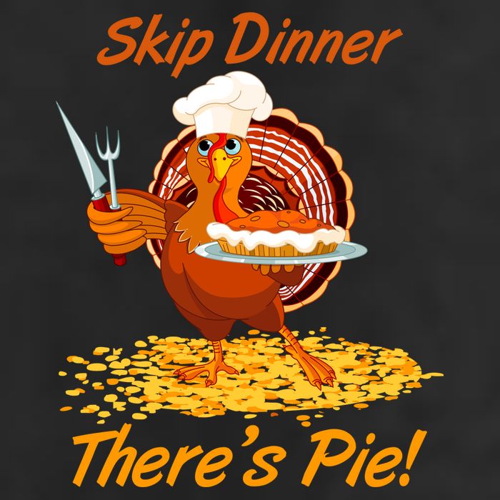 Skip Dinner There's Pie Turkey Thanksgiving Microfiber Hand Towel
