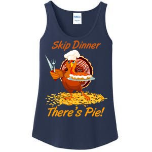 Skip Dinner There's Pie Turkey Thanksgiving Ladies Essential Tank