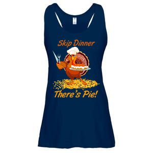 Skip Dinner There's Pie Turkey Thanksgiving Ladies Essential Flowy Tank