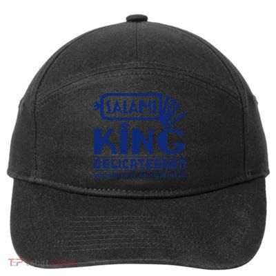 Salami King Jewish Deli T Shirt Jerusalem Israel T Shirt Delicatessen T Shirt 7-Panel Snapback Hat