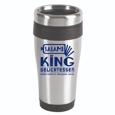 Salami King Jewish Deli T Shirt Jerusalem Israel T Shirt Delicatessen T Shirt 16oz Travel Tumbler