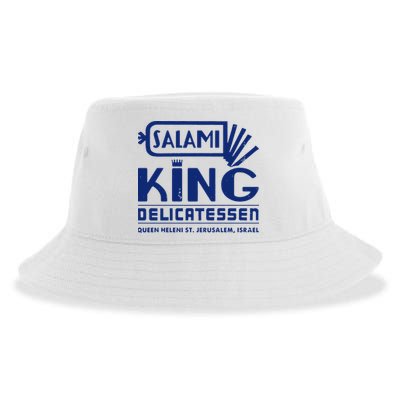 Salami King Jewish Deli T Shirt Jerusalem Israel T Shirt Delicatessen T Shirt Sustainable Bucket Hat