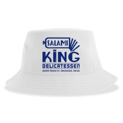 Salami King Jewish Deli T Shirt Jerusalem Israel T Shirt Delicatessen T Shirt Sustainable Bucket Hat