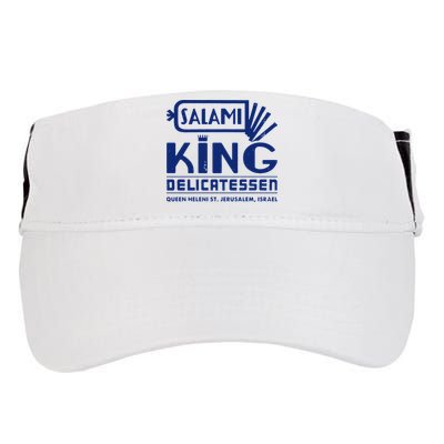 Salami King Jewish Deli T Shirt Jerusalem Israel T Shirt Delicatessen T Shirt Adult Drive Performance Visor