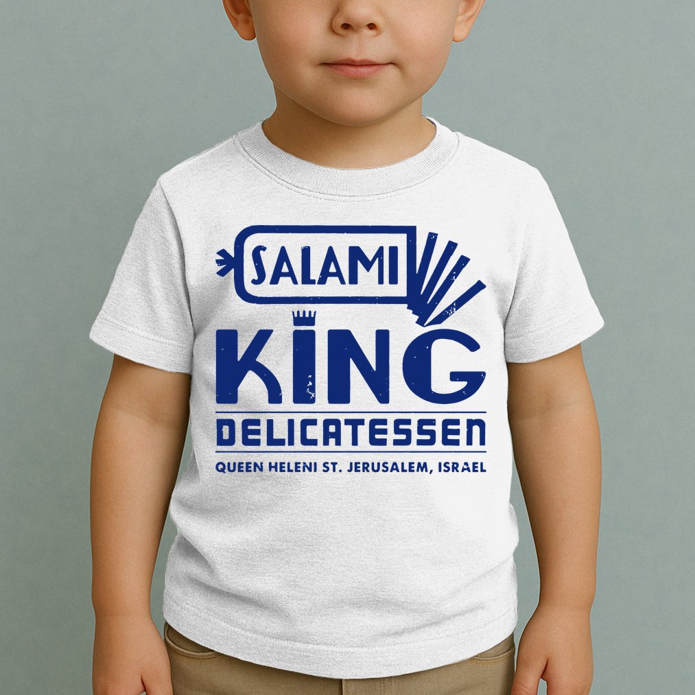 Salami King Jewish Deli T Shirt Jerusalem Israel T Shirt Delicatessen T Shirt Toddler T-Shirt
