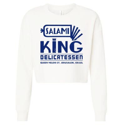 Salami King Jewish Deli T Shirt Jerusalem Israel T Shirt Delicatessen T Shirt Cropped Pullover Crew