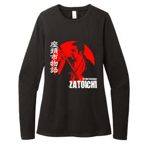 Shintaro Katsu Japan Retro Samurai Movie Zatoichi The Blind Swordsman Womens CVC Long Sleeve Shirt