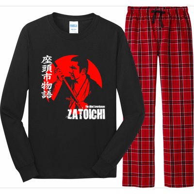 Shintaro Katsu Japan Retro Samurai Movie Zatoichi The Blind Swordsman Long Sleeve Pajama Set