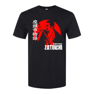 Shintaro Katsu Japan Retro Samurai Movie Zatoichi The Blind Swordsman Softstyle CVC T-Shirt