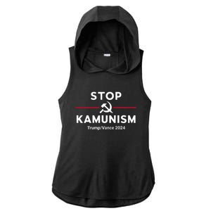 Stop Kamunism Kamala Harris 2024 Trump Vance Supporters Ladies PosiCharge Tri-Blend Wicking Draft Hoodie Tank