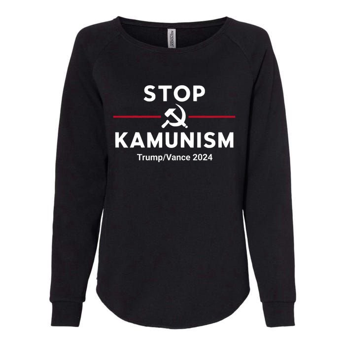 Stop Kamunism Kamala Harris 2024 Trump Vance Supporters Womens California Wash Sweatshirt