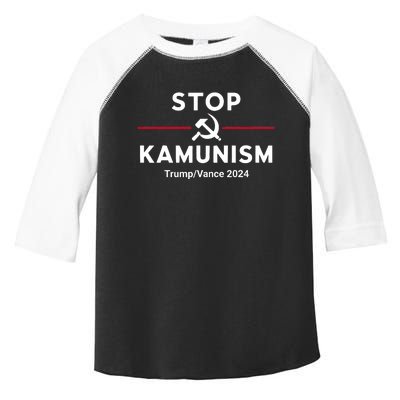 Stop Kamunism Kamala Harris 2024 Trump Vance Supporters Toddler Fine Jersey T-Shirt