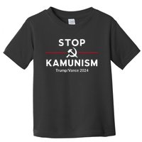 Stop Kamunism Kamala Harris 2024 Trump Vance Supporters Toddler T-Shirt