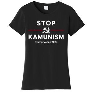 Stop Kamunism Kamala Harris 2024 Trump Vance Supporters Women's T-Shirt