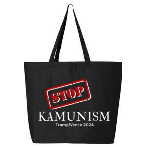 Stop Kamunism Kamala Harris 2024 Trump Vance Supporters 25L Jumbo Tote