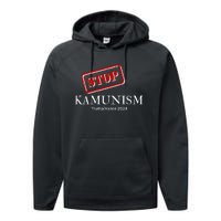 Stop Kamunism Kamala Harris 2024 Trump Vance Supporters Performance Fleece Hoodie