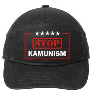 Stop Kamunism Kamala Harris 2024 Trump Vance 7-Panel Snapback Hat