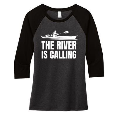 Sea Kayaking Kayaker With An Ocean Kayak Gift Women's Tri-Blend 3/4-Sleeve Raglan Shirt