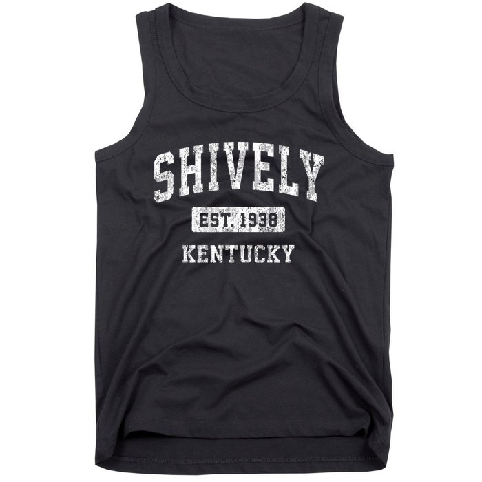 Shively Kentucky Ky Vintage Sports Established Tank Top