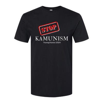 Stop Kamunism Kamala Harris 2024 Trump Vance Supporters Softstyle CVC T-Shirt