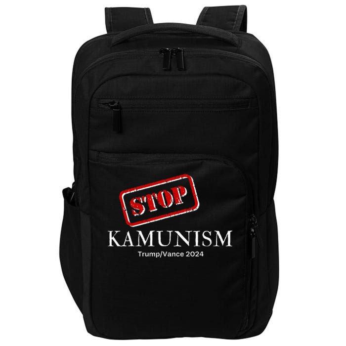 Stop Kamunism Kamala Harris 2024 Trump Vance Supporters Impact Tech Backpack